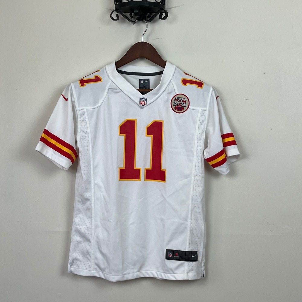 Nike NFL Kansas City Chiefs Alex Smith Jersey Youth L White Blokecore Streetwear